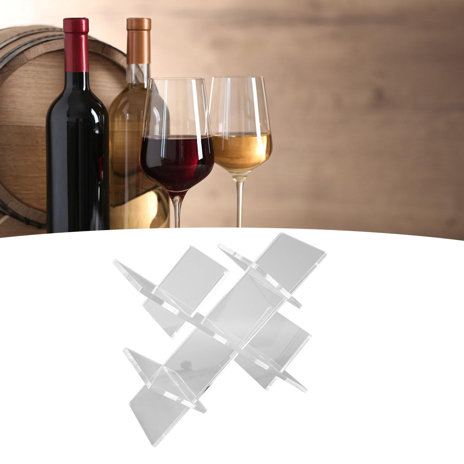 Botellero de Encimera, Soporte para Botellas de Vino 5 Botellas