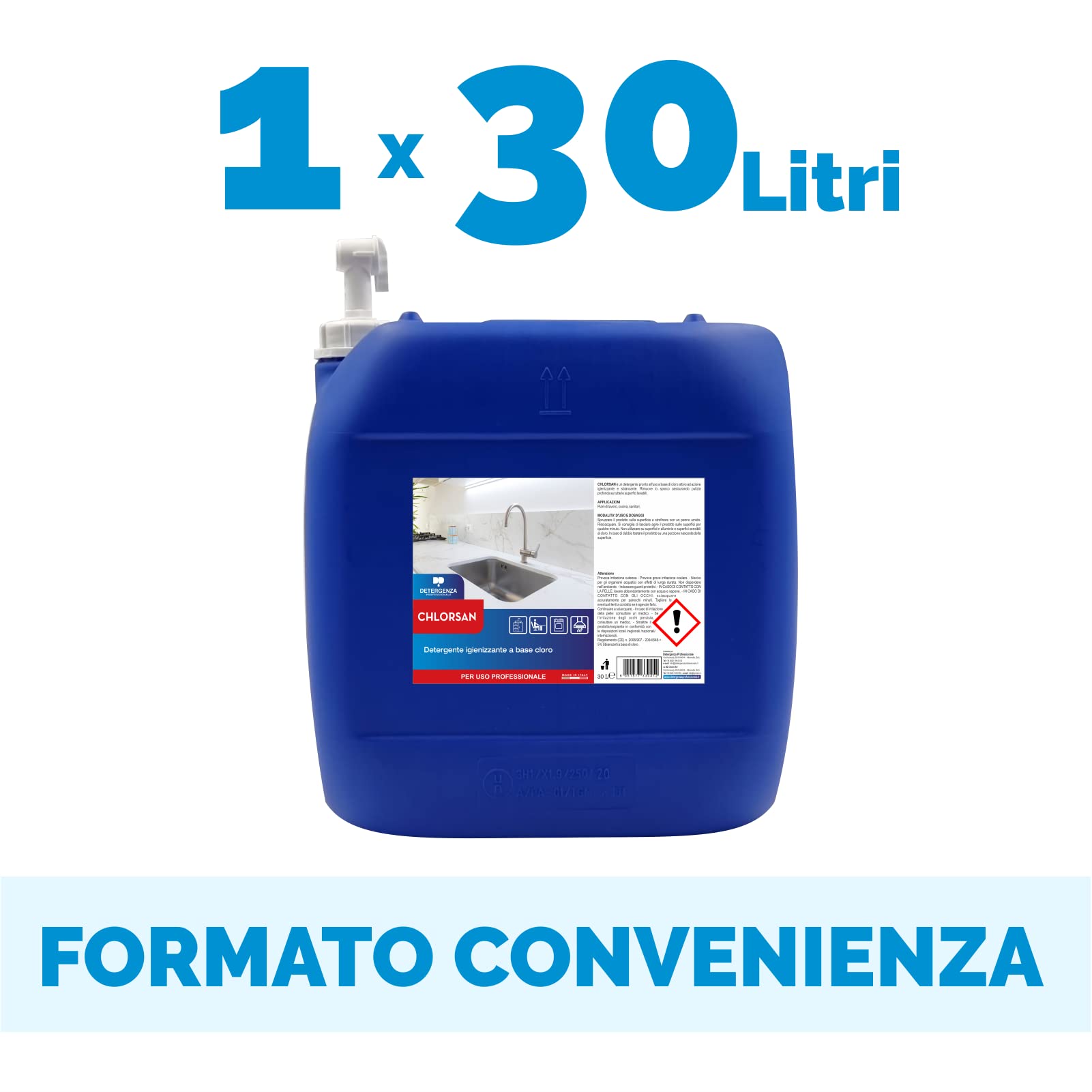 DETERGENTE IGIENIZZANTE A Base Cloro CHLORSAN - Tanica da 30 L