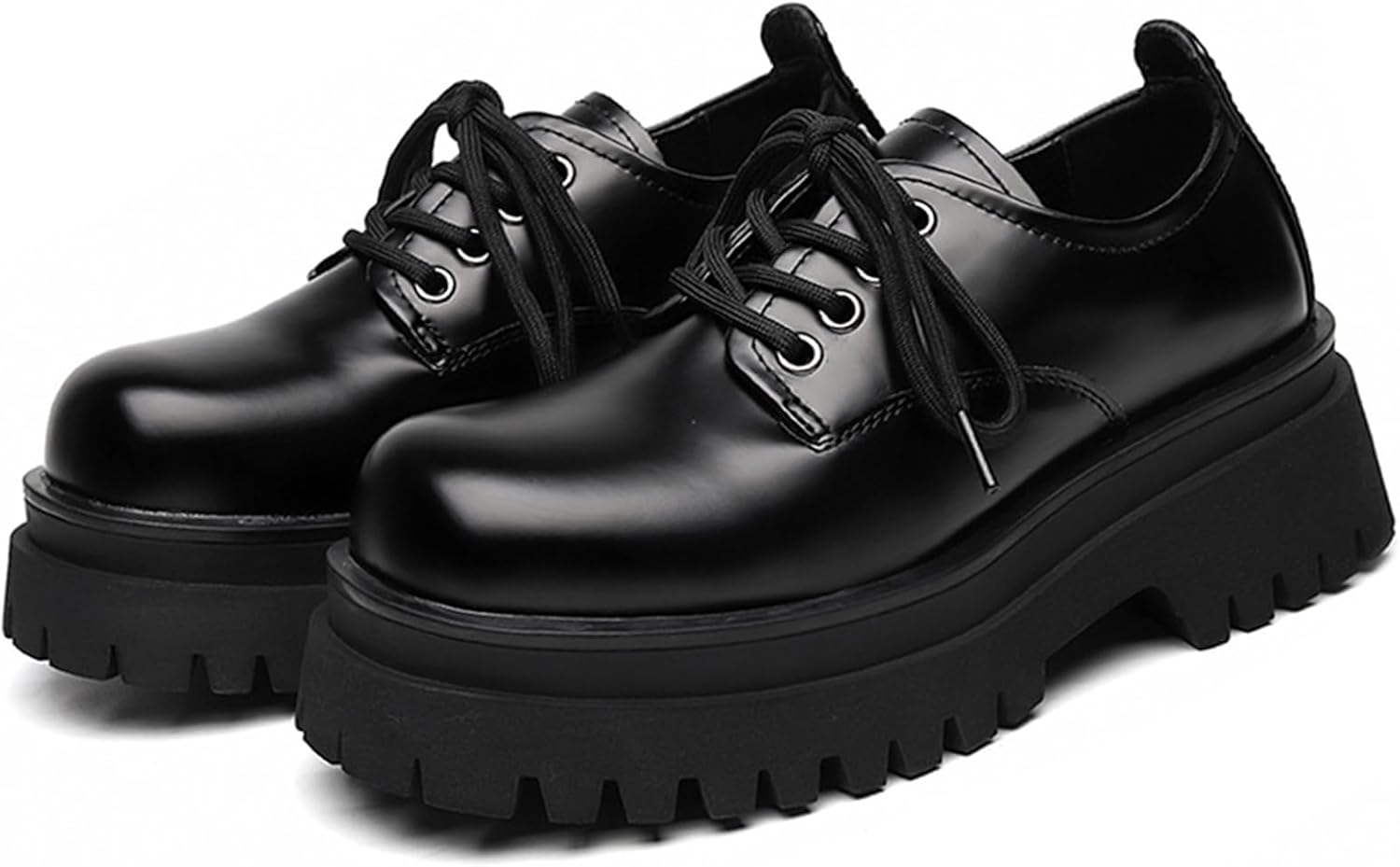 Men's Chunky Platform Oxfords - Soft Bottom Comfort