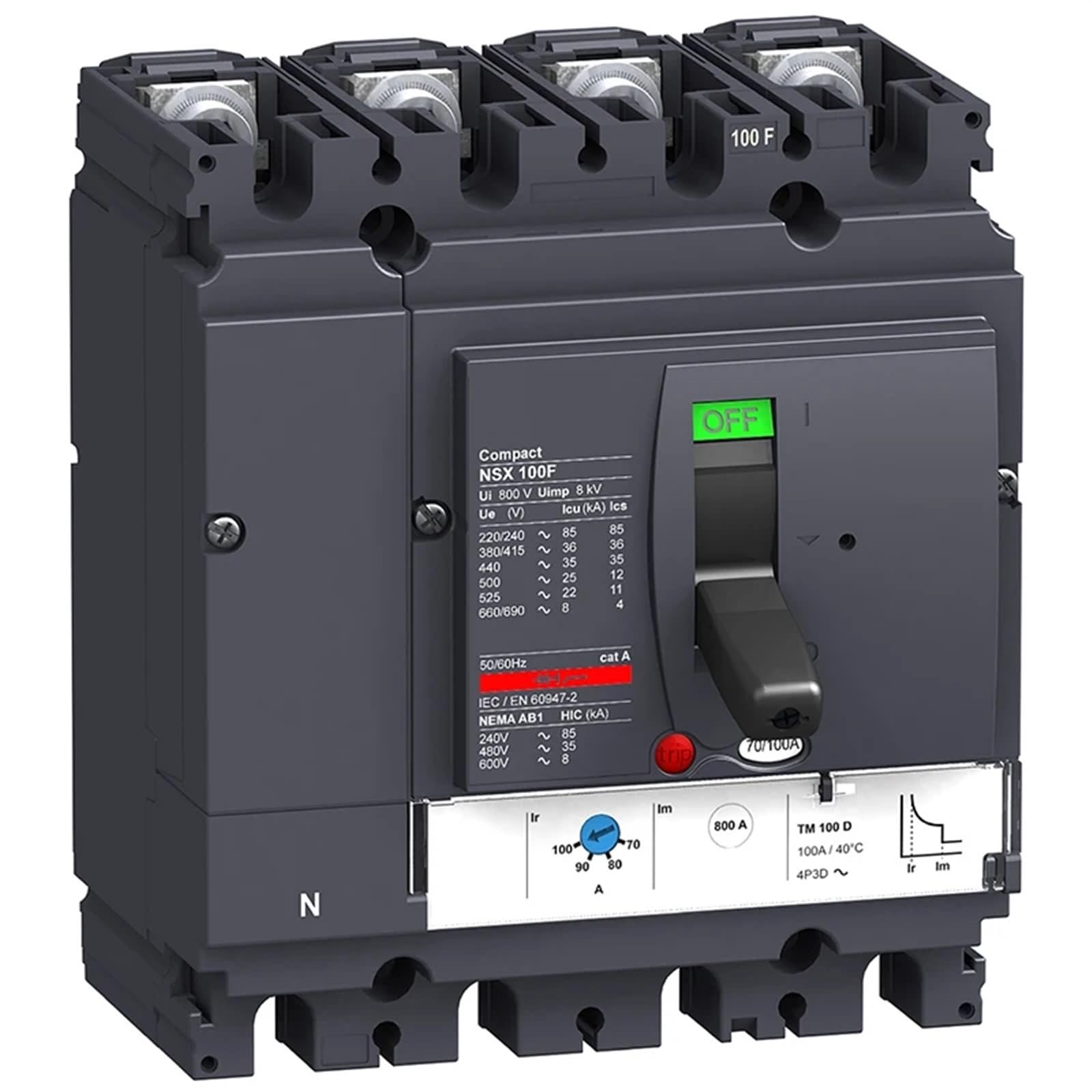 Disjoncteur boîtier moulé NSX100F TMD 25A LV429646 triphasé 36kA