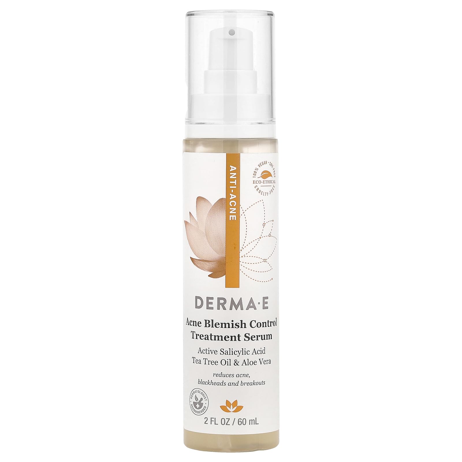 DERMA E Acne Blemish Control Treatment Serum For Face, 2 Fl Oz Face Serum