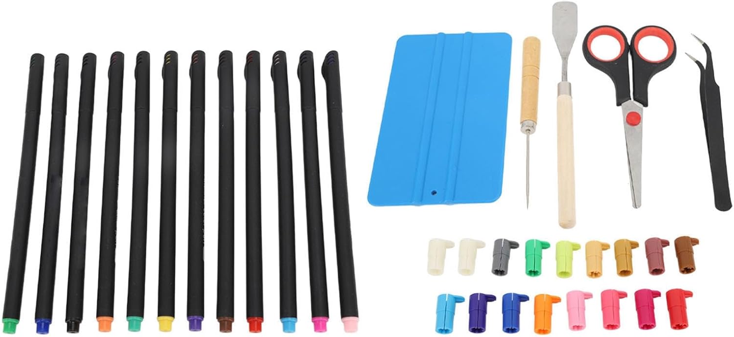 Cutting Tool Set, Craft Weeding Tools Kit with Pen Holders and Line Markers, DIY Scrapbook Handicraft Supplies for Stickers, Wall Decals, Paper Crafts, Sewing, Embossin