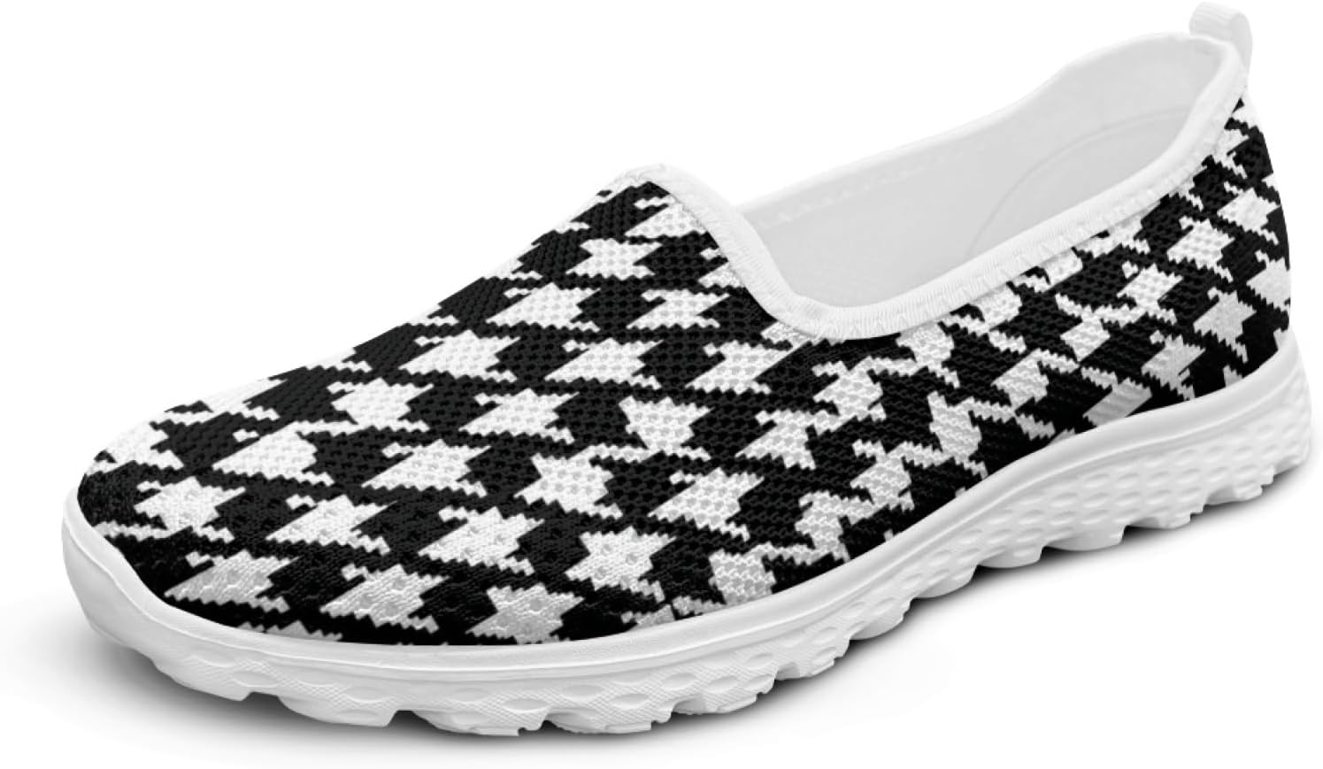 Checkered Round Toe Cute Shoes for Office Work Women Elegant Slip On Flat Lightweight Comfortable Walking Shoes Women Summer Casual Daily Wear Gifts for Wife Mom Sister - Image 5