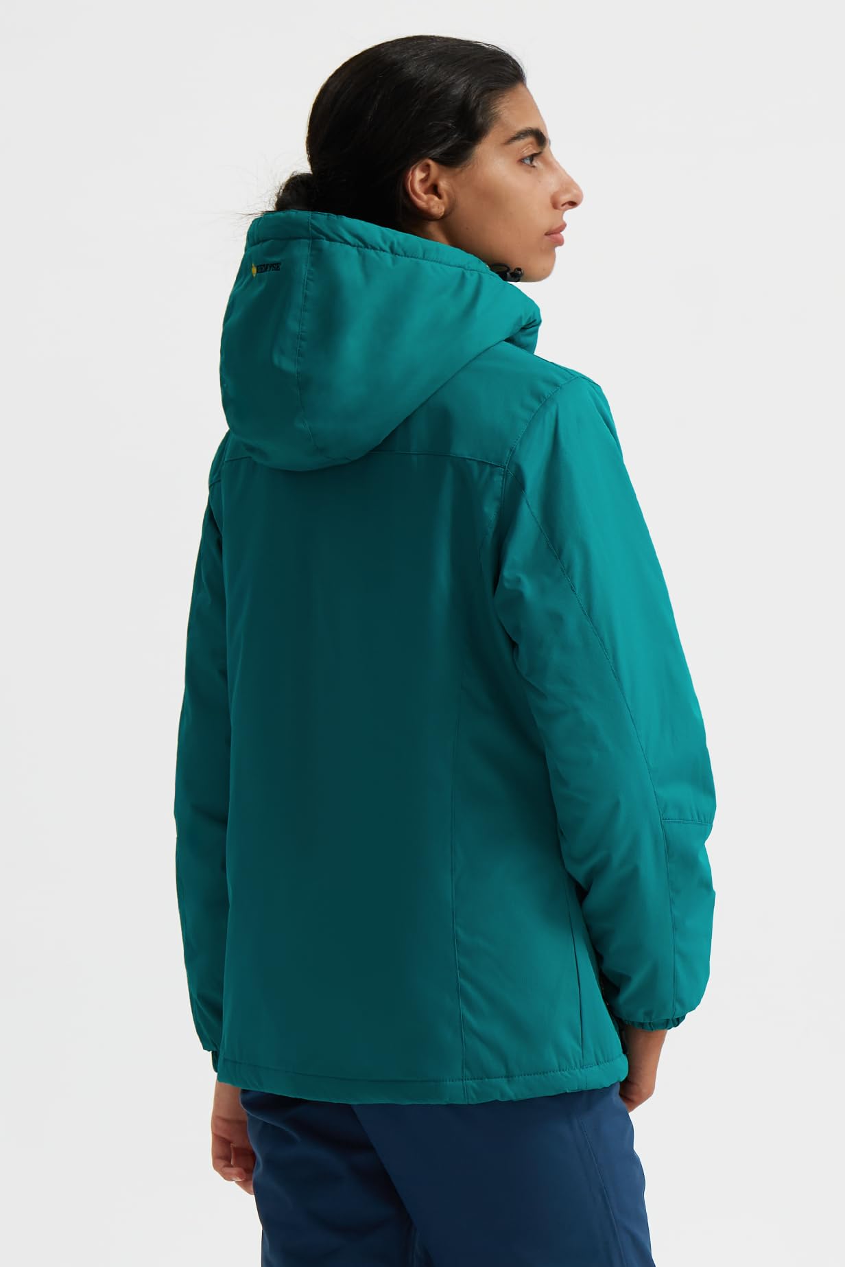 GEMYSE Donna Giacca da Sci impermeabile montagna Giacche Pile invernale antivento Cappotto con Cappuccio