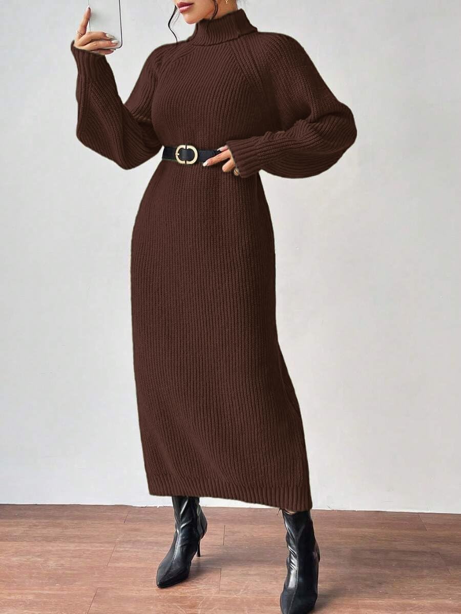 LIGHT DOT Women's Winter Maxi Sweater Dress Oversize Long Sleeve Warm Knit Pullover Chunky Bell Loose - Image 4