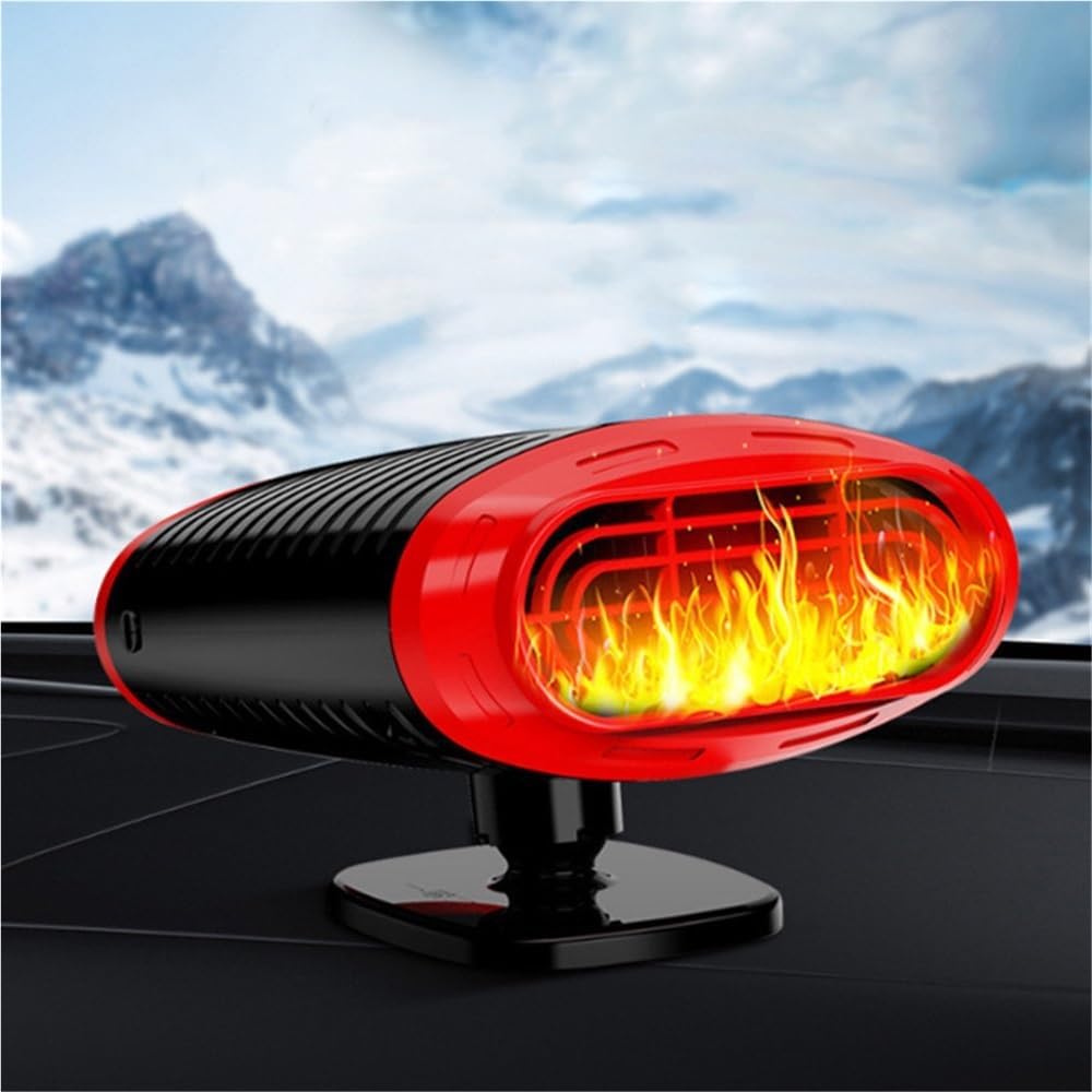 Latest 2 in 1 Car Heating Fan 12v/24v Windshield Defogging/Defrosting Anti-Fog Heater Low-Power Rapid Cooling and Heating Warmer