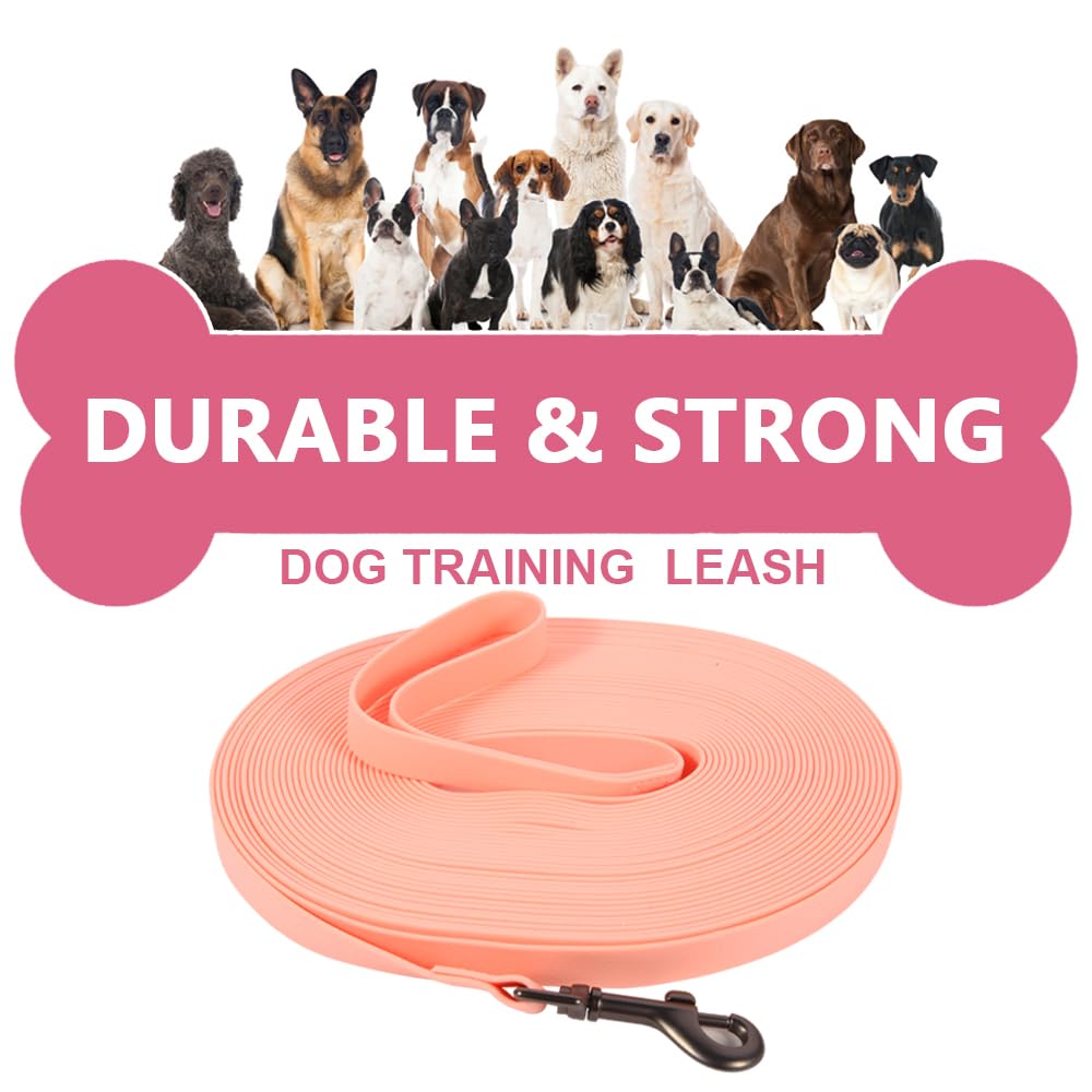 Longe pour Chien,Laisse pour Chien avec poignée et Sac de Rangement, Laisses de Dressage étanches pour Chiens,1.5m/3m/5m/10m/15m Longe Robuste pour Petits, Moyens et Grands Chiens