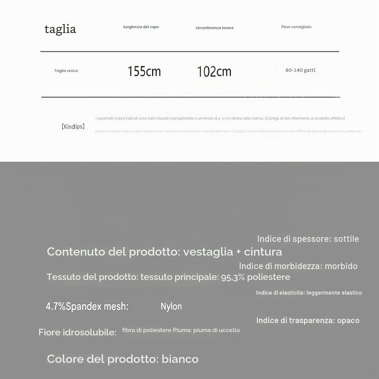 Camicia Notte Donna Pigiama Lungo da Sposa in Raso di Seta Comodo Pigiama A Maniche Lunghe da Donna-Bianco (Versione Lunga della Lunghezza dell'Abbigliamento 155 Cm)-codice Medio
