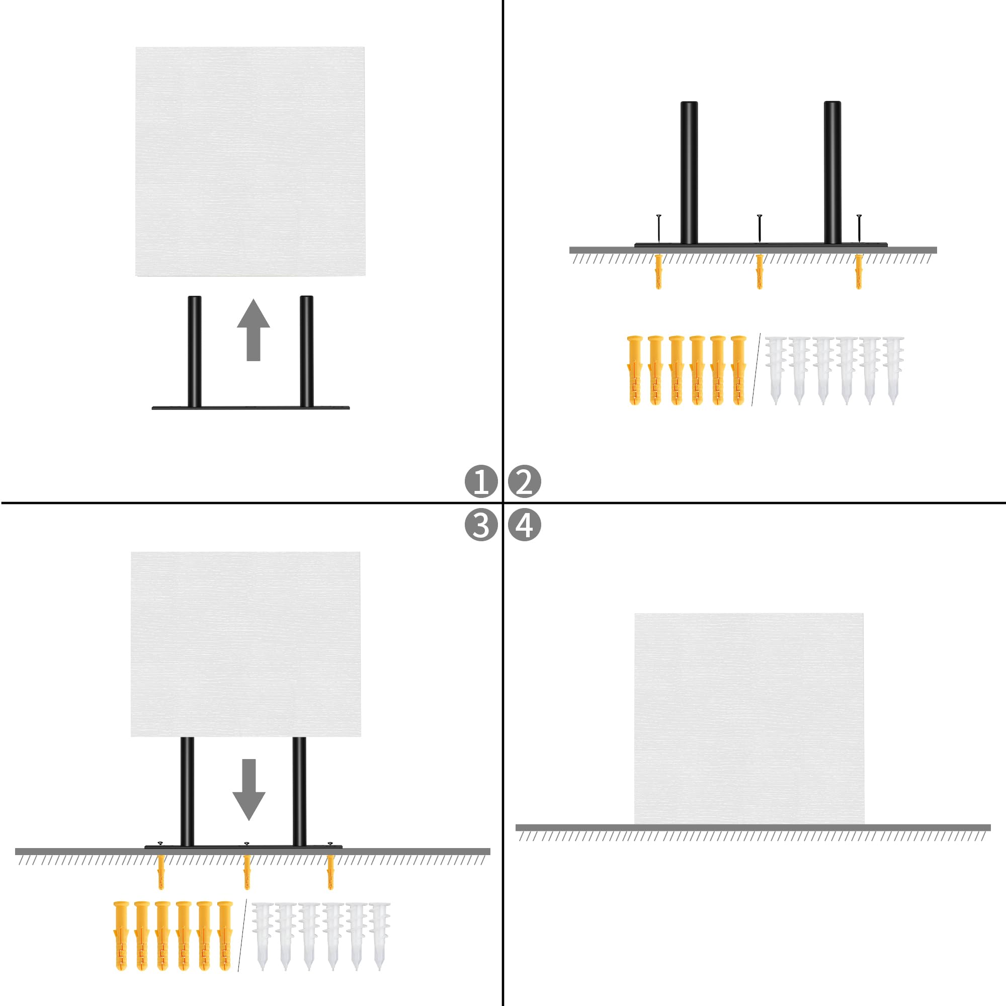 Estantes Flotantes Estantes de Pared Juego de 3 Compactos de 20 x 20 Cm de Tablero de Fibra de Densidad Media para Salón, Cocina, Pasillo, Blanco