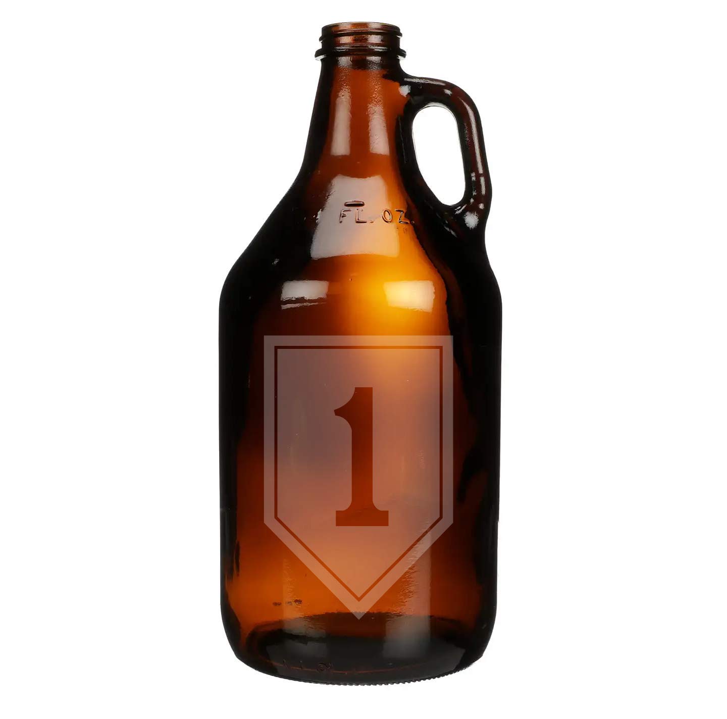 US Army - 1st Infantry Division SSI Shoulder Sleeve Patch Etched Glass Beer Growler 64 oz