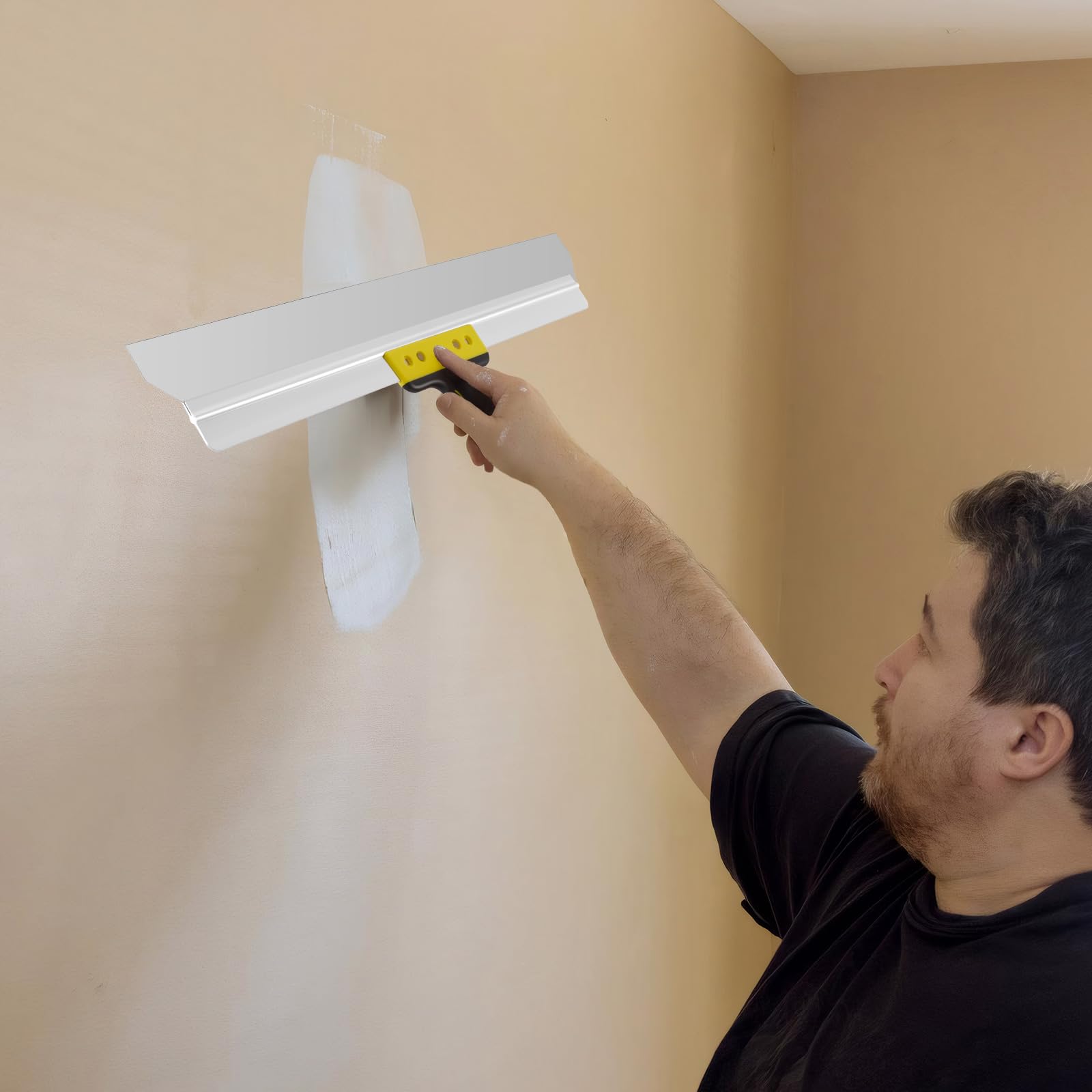 Couteau à Enduire, Couteau à Enduire En Acier Inoxydable Avec Manche Ergonomique éPaisseur Lame: 0,65 Mm, Largeur: 600 Mm Rouleau Truelle Plate Outil Pour Enduire Lisser Et RéNover Les Surfaces Sèches