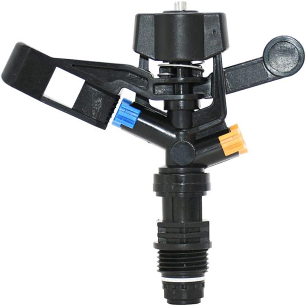 Hose Connector 1/2'' Rotating Sprinkler 360 Degree Lawn Garden Sprinkler Irrigation Rocker Arm Sprinkler Greenhouse Watering 15PCS (Color : Black)