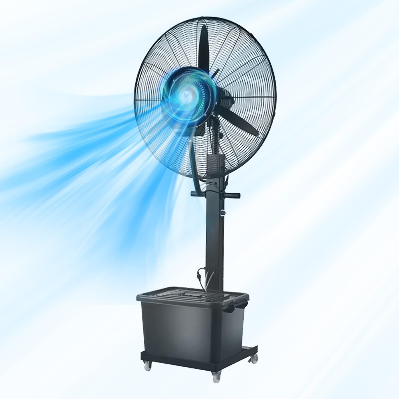 asdchZen Oscillating Misting Fan 260W/350W High Velocity Cooling Stand Fan For Patio Workshop Warehouse Industrial Outdoor Use,One Color-71cm/28in