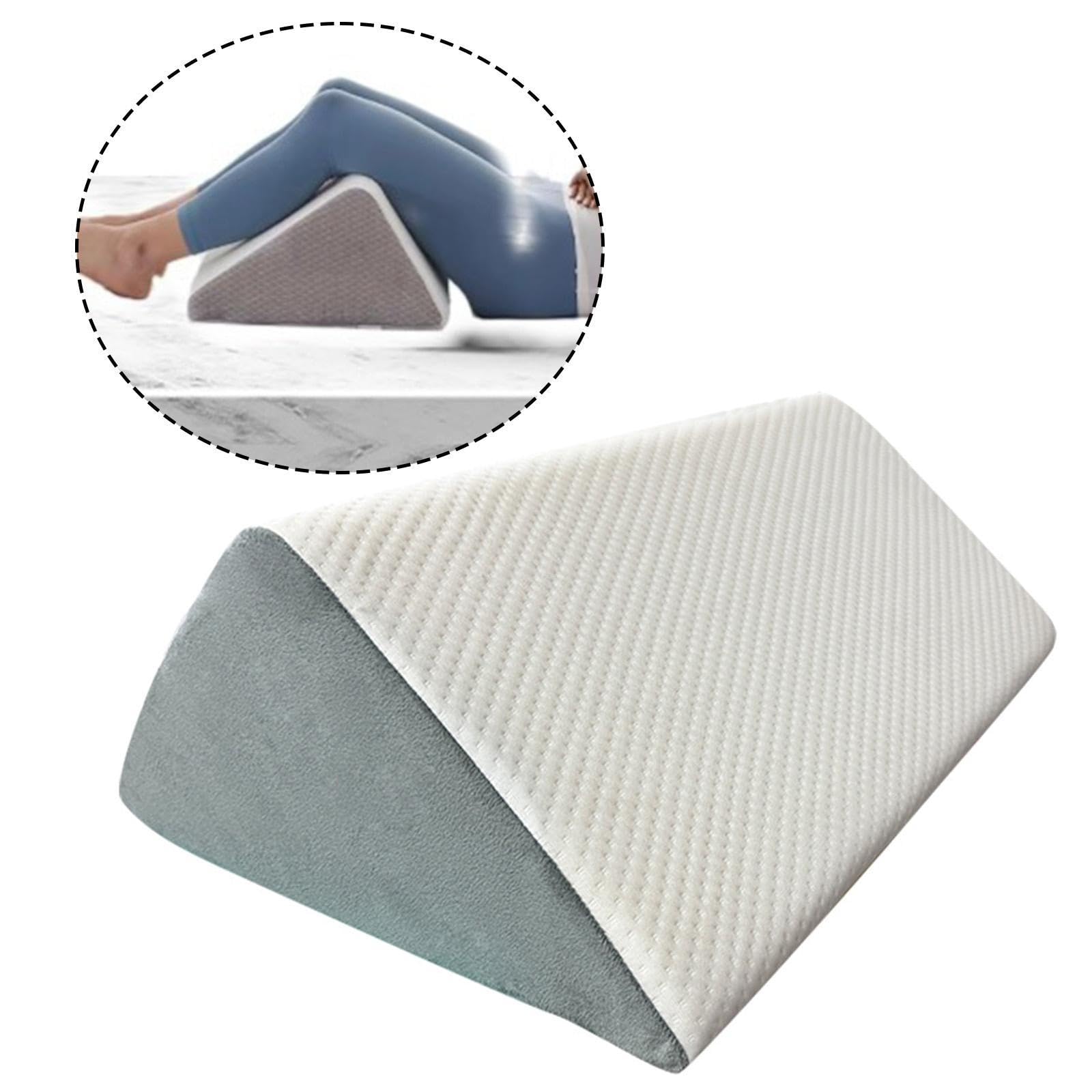 Fenteer Almohada para Piernas Almohada Triangular Cojín Rodillas Almohada Cuña Espuma Descanso Soporte Relajación Función Ajustable Adecuada para Dormir Lect