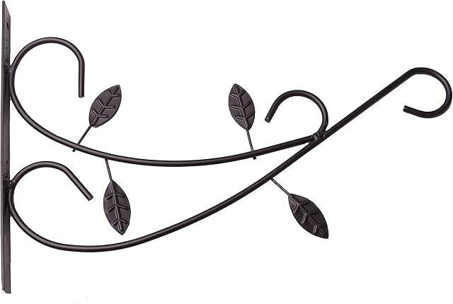 DIVCHI Metal Hanging Hook Plants Brackets, Iron Wall Mount Bracket Durable Rust-Resistant Plant Hanger Hook for Hanging Plants Bird Feeder Lantern Wind Chimes (1Pack)