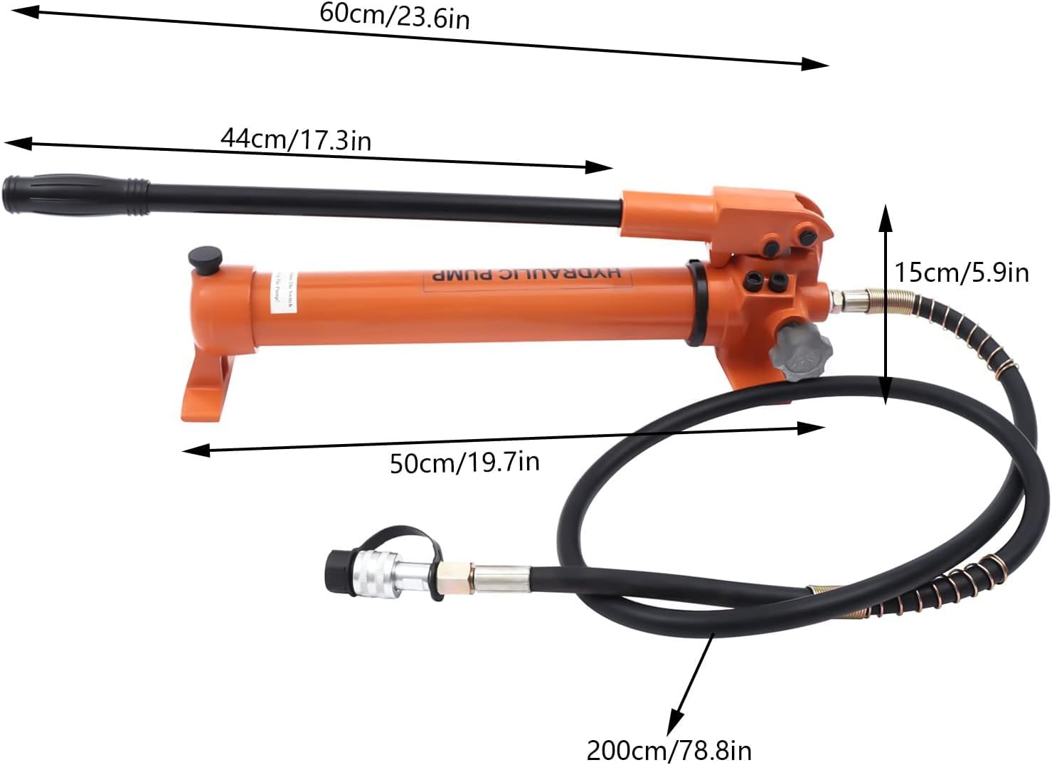 CP-700 Manuelle Hydraulikpumpe, 900cc Hydraulikzylinder 70 Mpa Handpumpe Hydraulik mit Pumpstange, für Ventile, Druckbehälterindustrie, Metallurgie