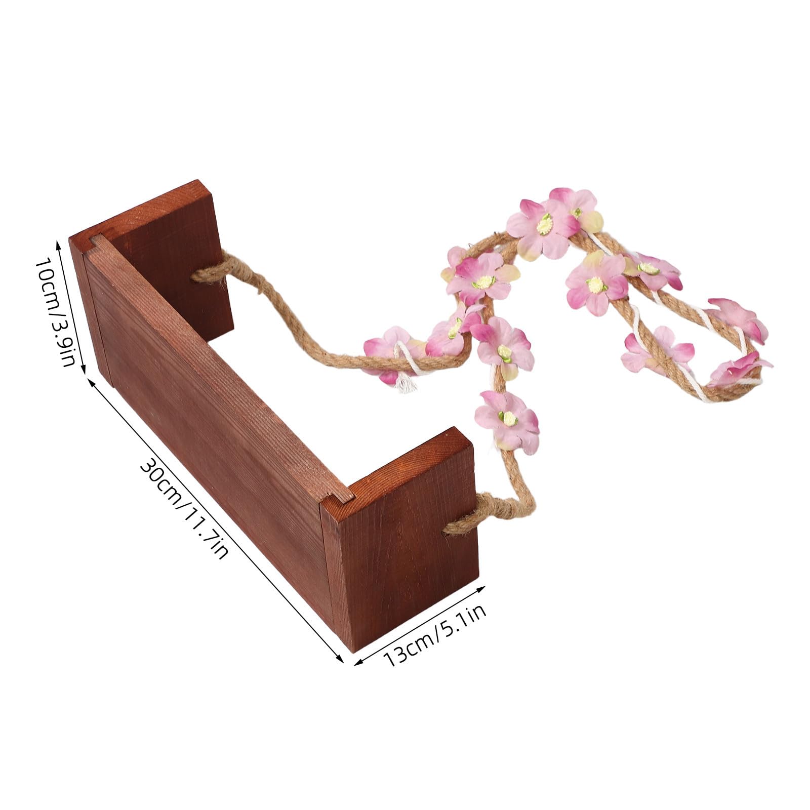 Columpio de Madera para Bebés Recién Nacidos, Accesorio Vintage