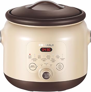 Electric Stew Pot DGD40-40SED, Purple Clay Inner Pot Ceramic Cooker for Chinese Soup & Porridge, 4L