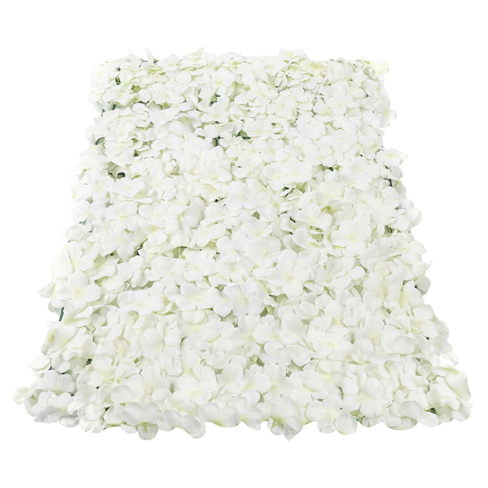 OUKANING Blumenwand Künstliche Weiße Kunstblumen Paneele für Deko Hintergrund, Faux Blumenpaneel Innen Außen Blumentapete, Wanddekoration