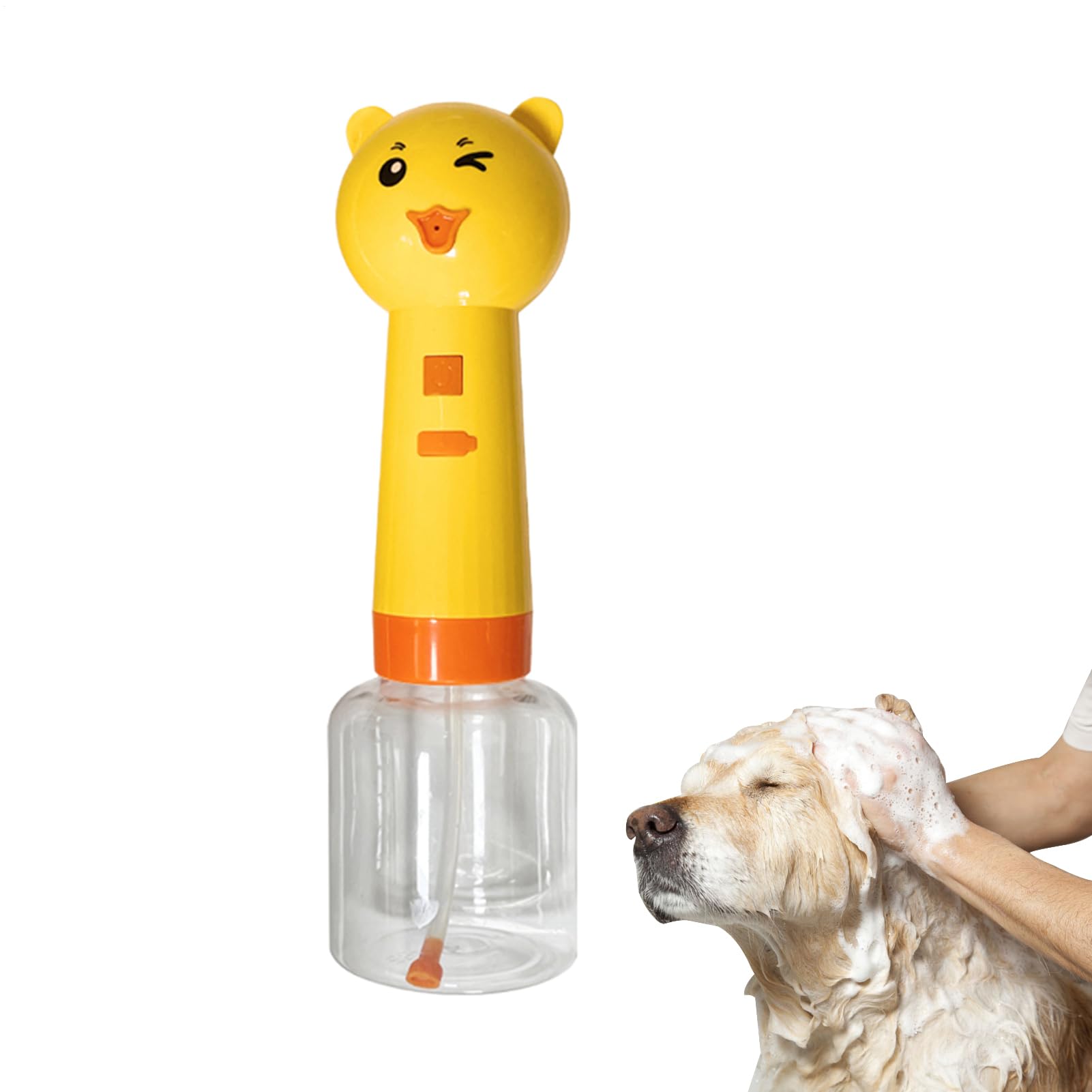 Elektrischer Shampoo -Spender - Hund Shampoo Spender Bärenform 350 ml | Wiederaufladbares Waschmittel -Sprühgerät | Schaumstoffpumpe für Haustierbad, Küche, Waschbecken, Dusche, Hausreinigung