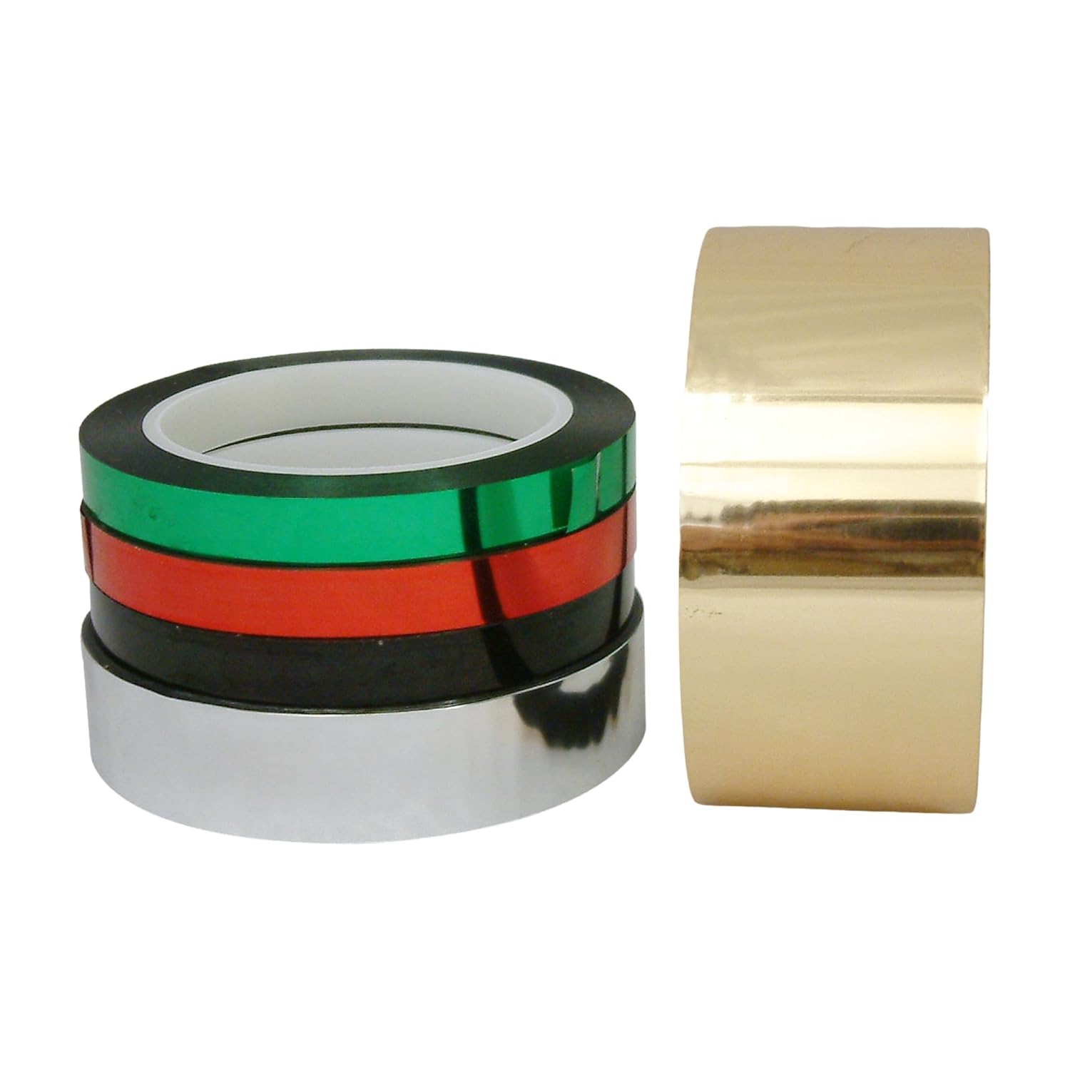 J.V. Converting JVCC Metalized Polyester Film Tape Mirror-Like, (MPF-01), 2 in. x 72 yds. (Black)