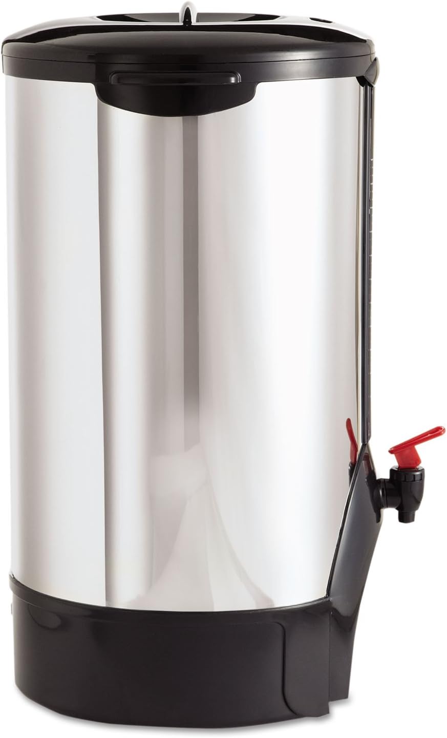 CoffeePro CP100 100-Cup Percolating Urn with Carry handles, Double Wall Insulation, Stainless Steel