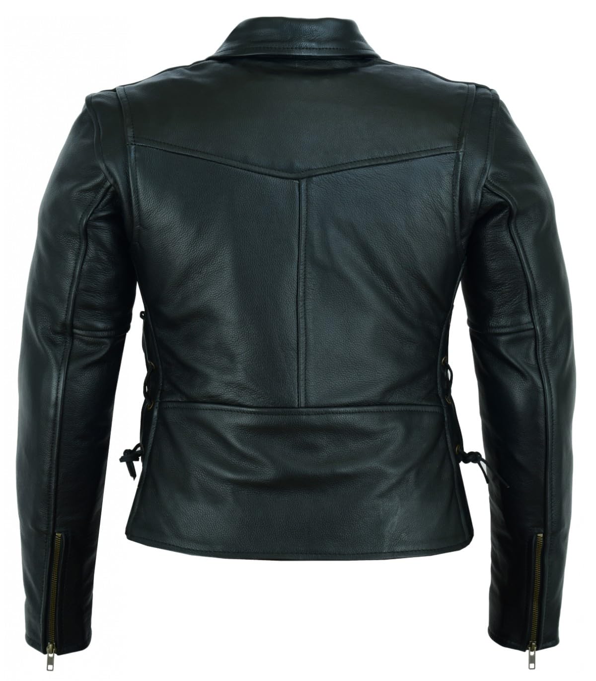 LOVO - Chaqueta de Cuero para Moto Custom Mujer - Chaqueta para Moto de Cuero Auténtico con Estilo Classic - Cazadora Moto Mujer Elegante y Segura - Con Protecciones CE Homologadas