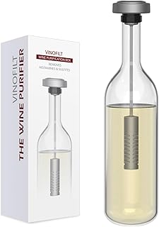 Wine Wand Filter Sulfite Purifier: Wine Filters Remover Histamines Sulfite - Alleviates Headaches Prevent Wine Sensitivities With Contains 4 Filter Boxes (Silver)