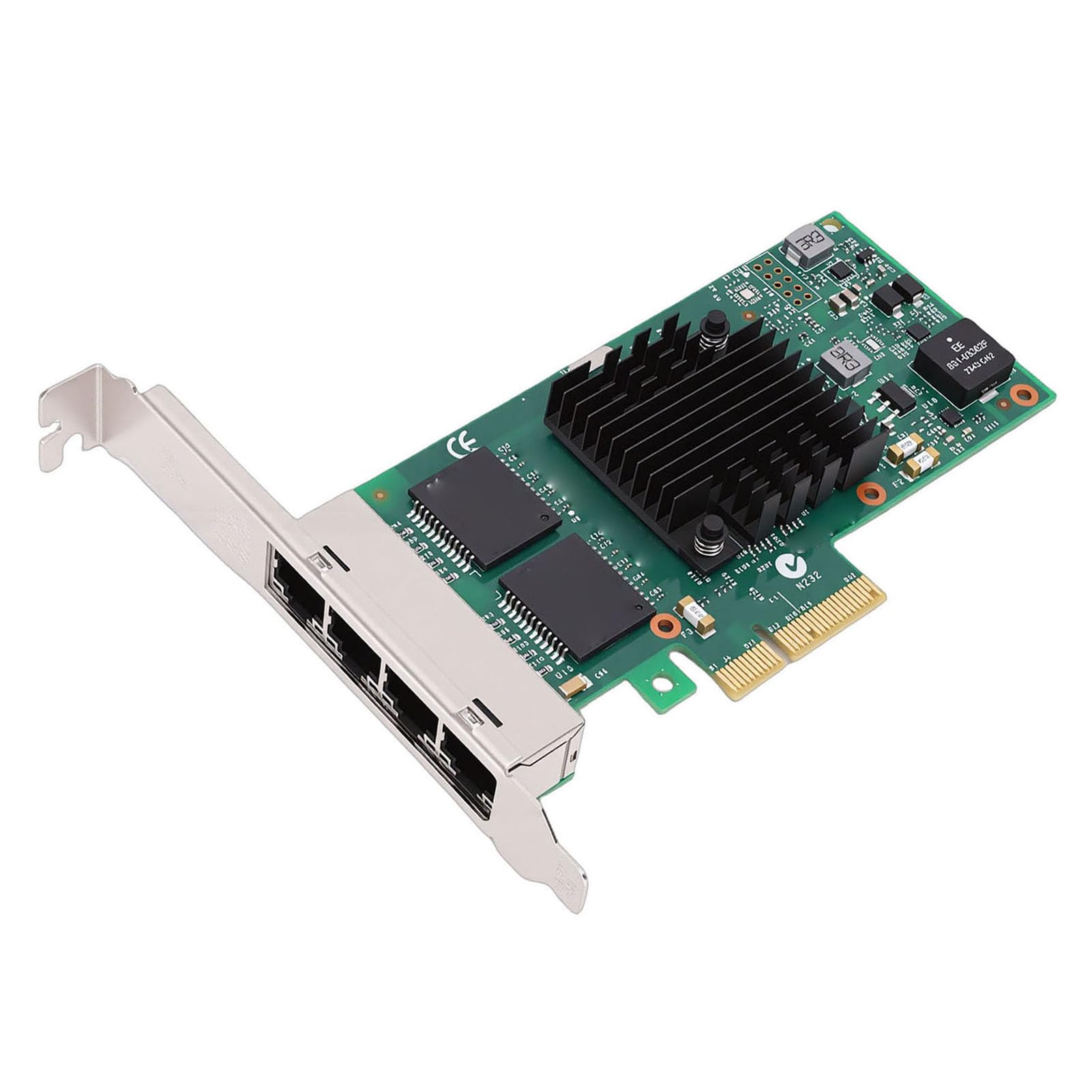 Tarjeta de Red Gigabit 1G con Adaptador Ethernet PCI Express de 4 Puertos RJ45, Compatible con Chip 82580, Diseñada para Entornos Exigentes, con Grandes Buffers de