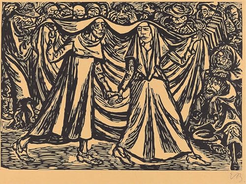 Cuadro la danza della morte II de Ernst Barlach, pintura decorativa YIMACBJXX de 60x90cm