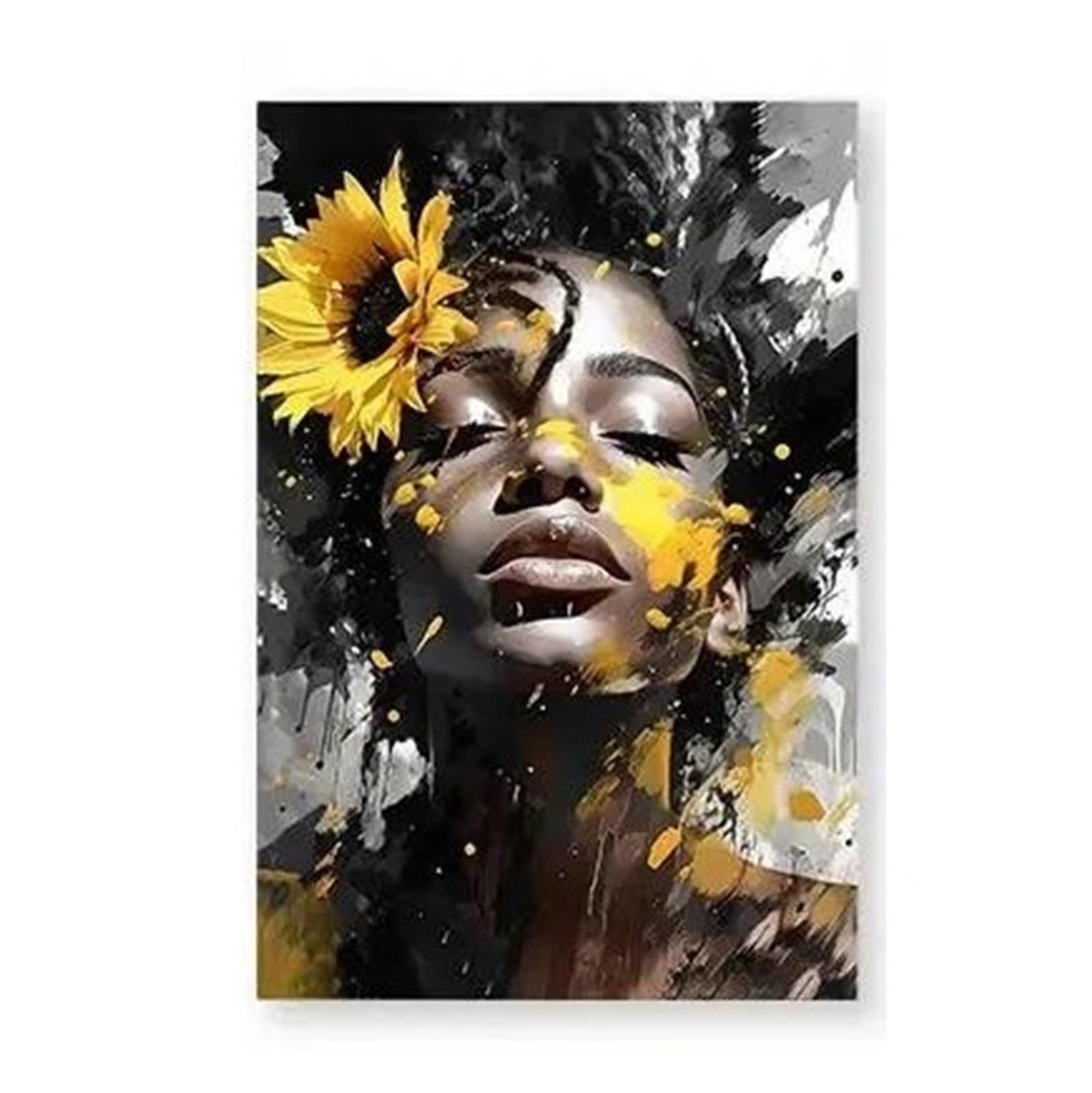Tableau déco nature pour réveiller un salon terne avec une toile jaune