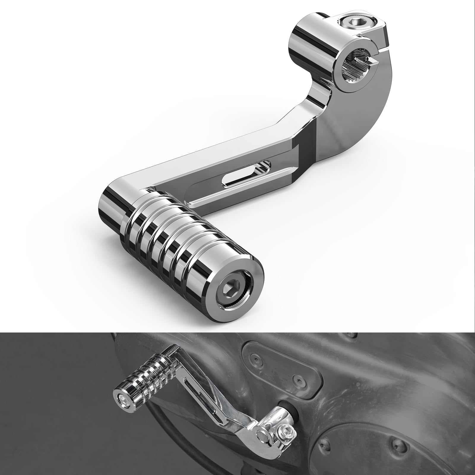 Amazon.com: NICECNC Chrome Gear Shift Lever Foot Shift Lever