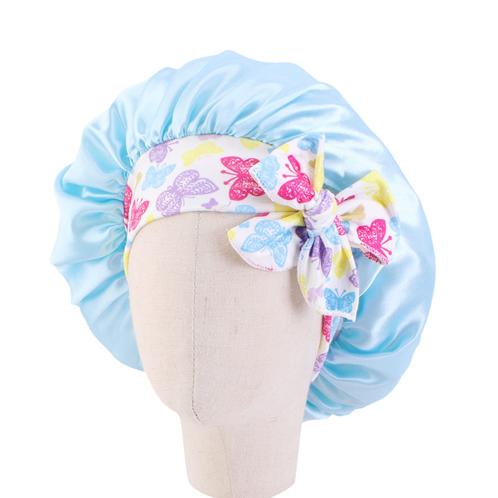 Maxtonser Elastic Hair Cap for Sleeping Reversible Bowknot Decor Haircare Headwear Ceremony Elasticity Night Hat