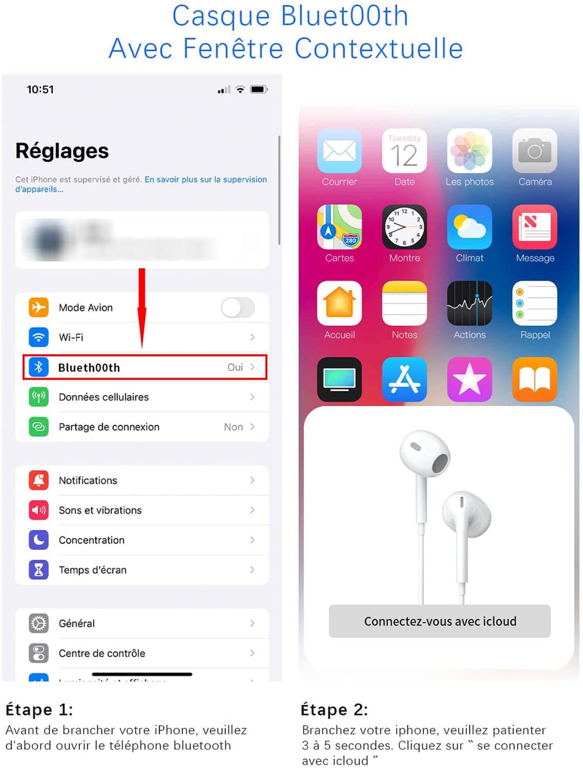 Écouteurs Filaires IPhone Avec Micro Et Contrôle - Extra Bass, Isolation Sonore, Compatible IOS