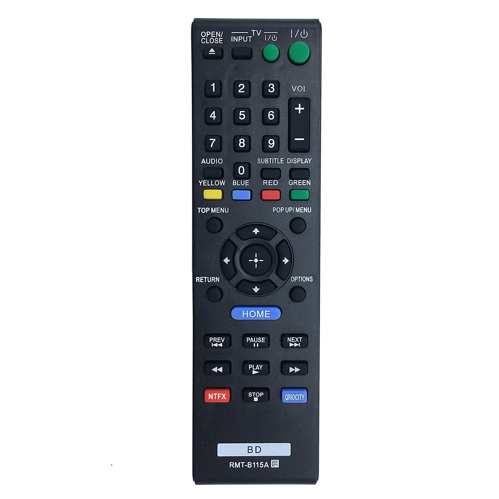 RMT-B116A Replacement Remote Control fit for Sony BD DVD Blu-Ray Disc Player BDPBX58 BDPBX38 BDPS280 BDP-BX58 BDP-BX38 BDP-S280