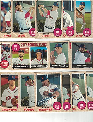 Boston Red Sox/Complete 2017 Topps Heritage Baseball Team Set. FREE 2016 TOPPS HERITAGE RED SOX TEAM SET WITH PURCHASE!