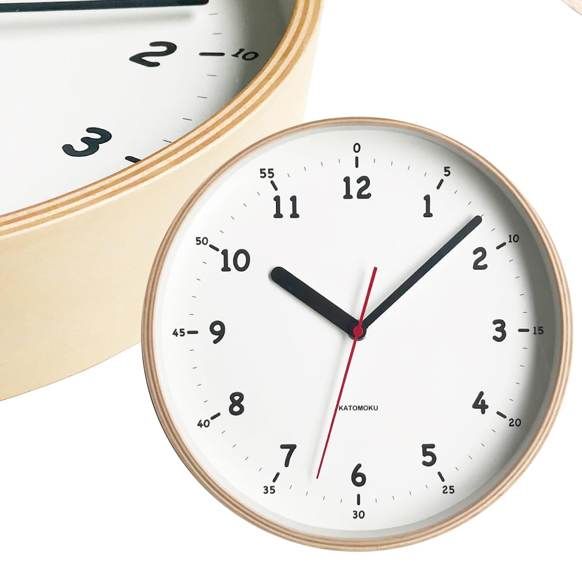 Amazon.co.jp: KATOMOKU plywood clock 10 km-76NARC 掛け時計