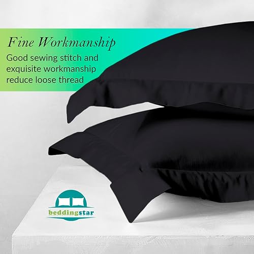 Miniatura 5 de Beddingstar - Juego de 2 fundas de almohada 100% algodón egipcio de 600 hilos