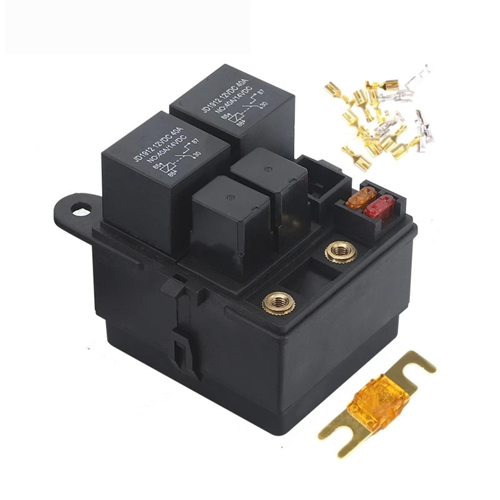 Enchufe de relé for coche, caja negra, portafusibles de cuchilla for vehículo eléctrico automotriz, triciclo, faro, bocina, Control de línea modificado (Color : 24V 5P Relay)