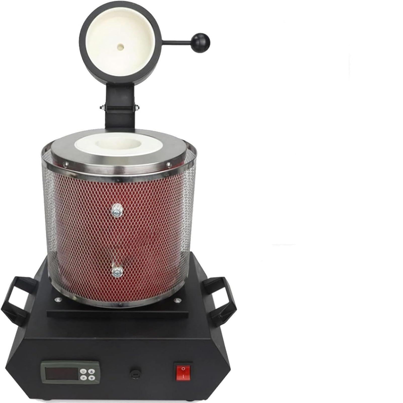 Pnpaea Electric Gold Melting Furnace,1150℃ Digital Metal Smelting Machine,with Graphite Crucible for Gold,Aluminum Refining Casting Furnace withSchutznetz-Red2kg