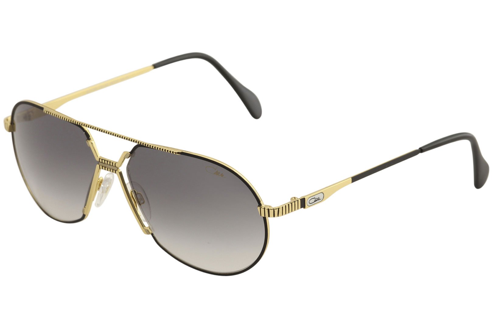 Cazal Legends 968 Sunglasses 001SG Black Gold / Grey Gradient Lens 62 mm