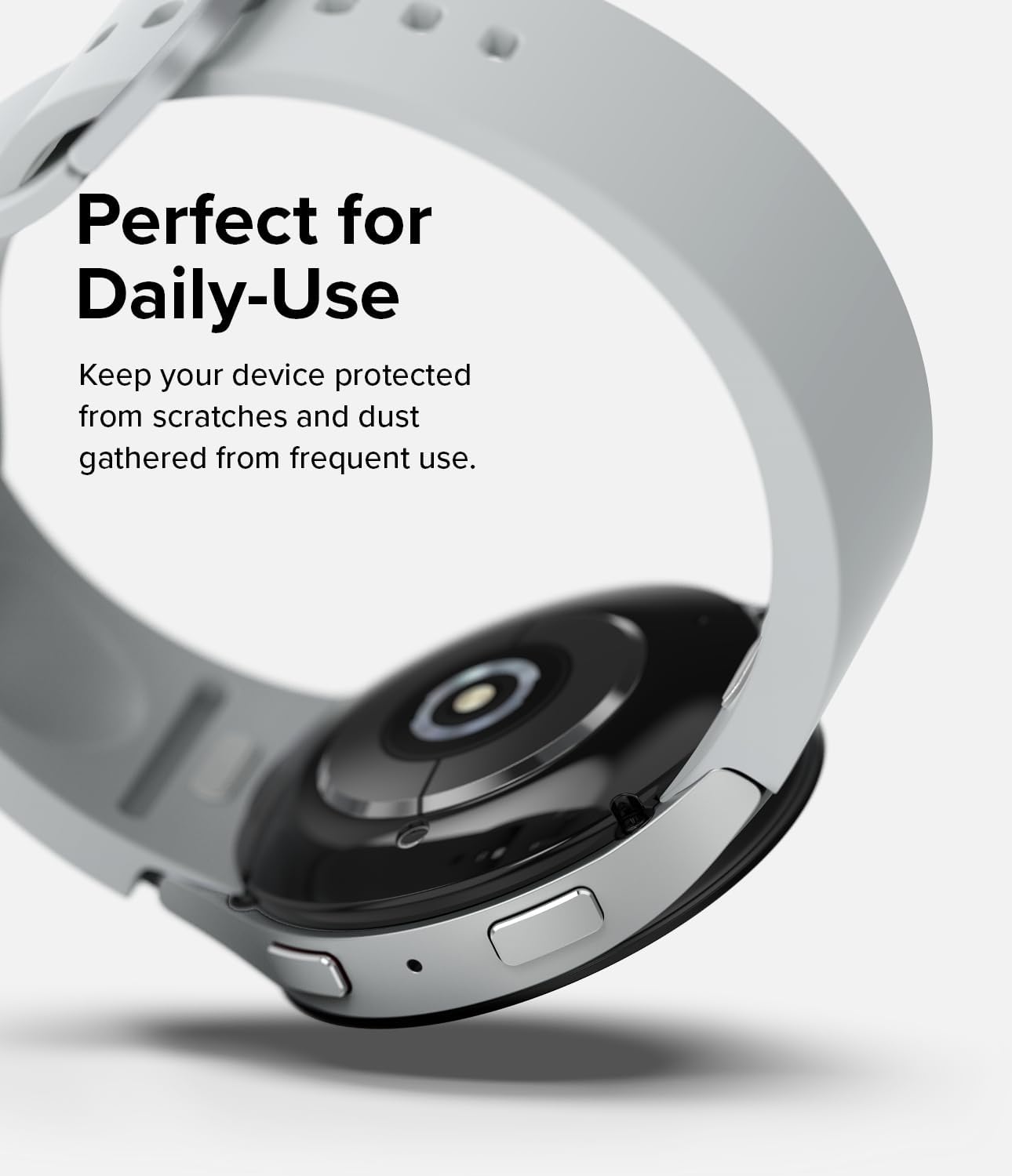 Ringke Bezel Styling [Stylish Stainless Steel Frame] Compatible with Samsung Galaxy Watch 6 Case (44mm), Anti Scratch Protector Adhesive Lightweight Cover Accessory - 44-02 (ST) Black