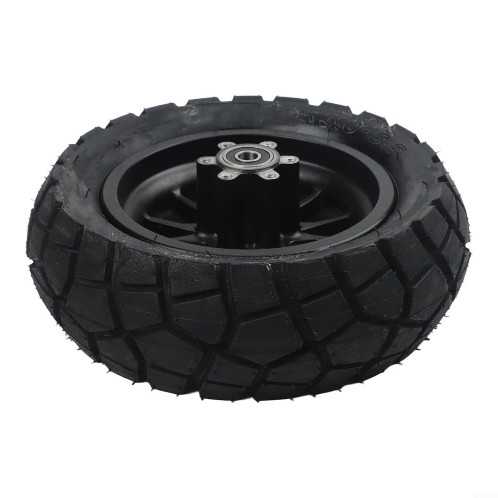 Roue de moyeu de trottinette électrique, pour Kukirin G2 Pro DB, 9 x 3,0–5,5, pneus sans chambre à air, kit de remplacement avant et arrière (roues + pneus noirs)