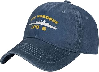 USS Dubuque LPD-8 Unisex Classic Baseball Cap Cowboy Hat Vintage Cap