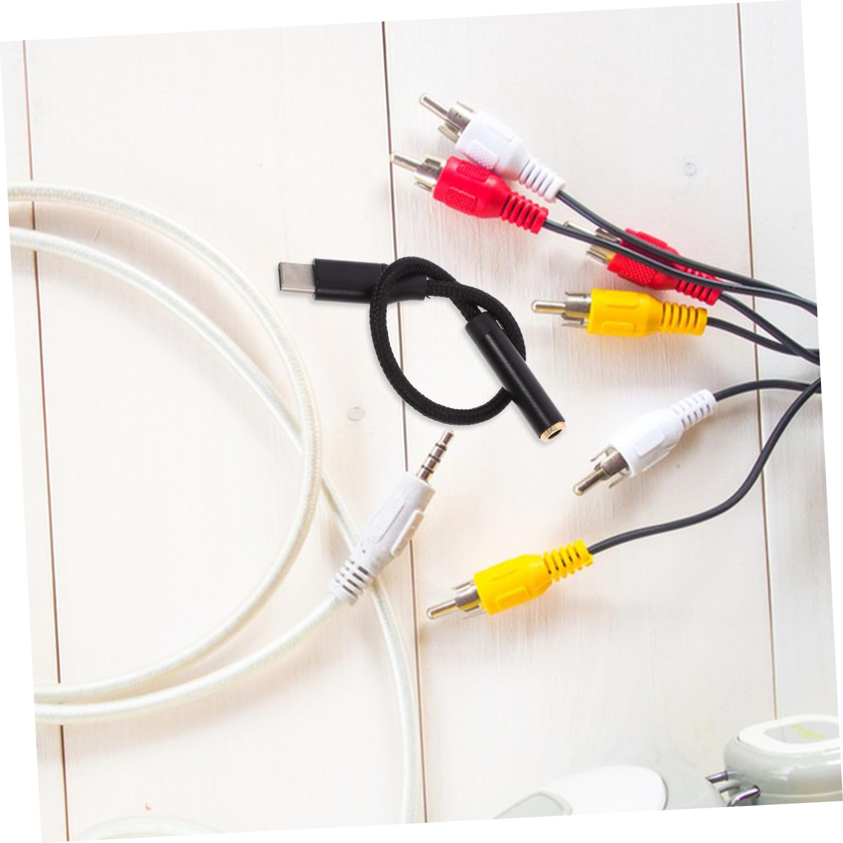Mikikit 5stücke Type-c Kopfhörer Adapter Kabel Für Audio Langlebig Und Praktisch Kompatibel Mit Smartphones Und Tablets Für Musikgenuss Und Einfache Nutzung