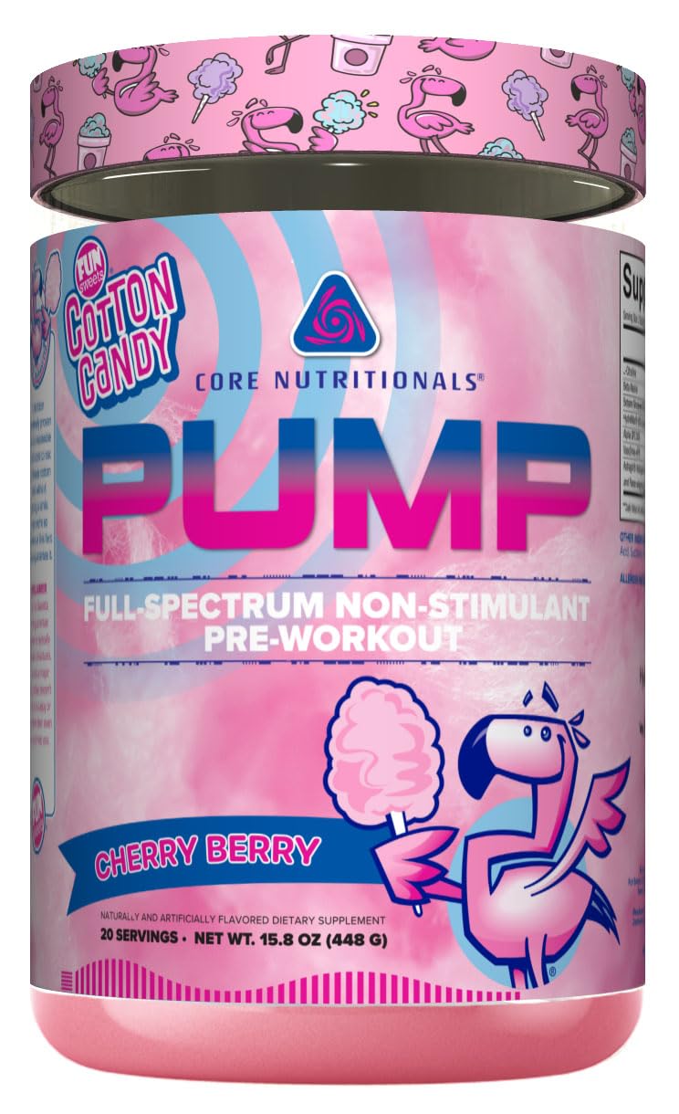 Core Nutritionals Pump, Non-Stim Pre-Workout, Fun Sweets Cherry Berry