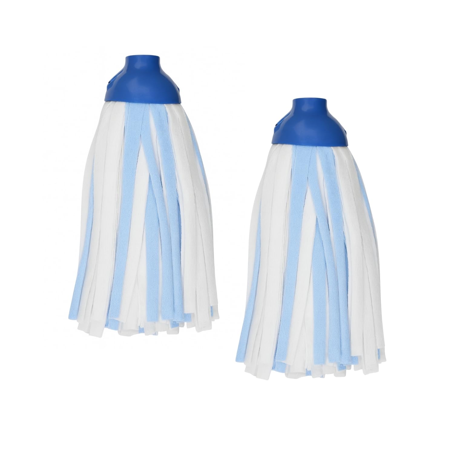 Homeshopa.com Blue Homeshopa Synthetic Floor Mop Head, 2 Pack Super Absorbent Synthetic Cloth Strands, Versatile Easy-Clean Mop Refill For Home, Office & Commercial Use