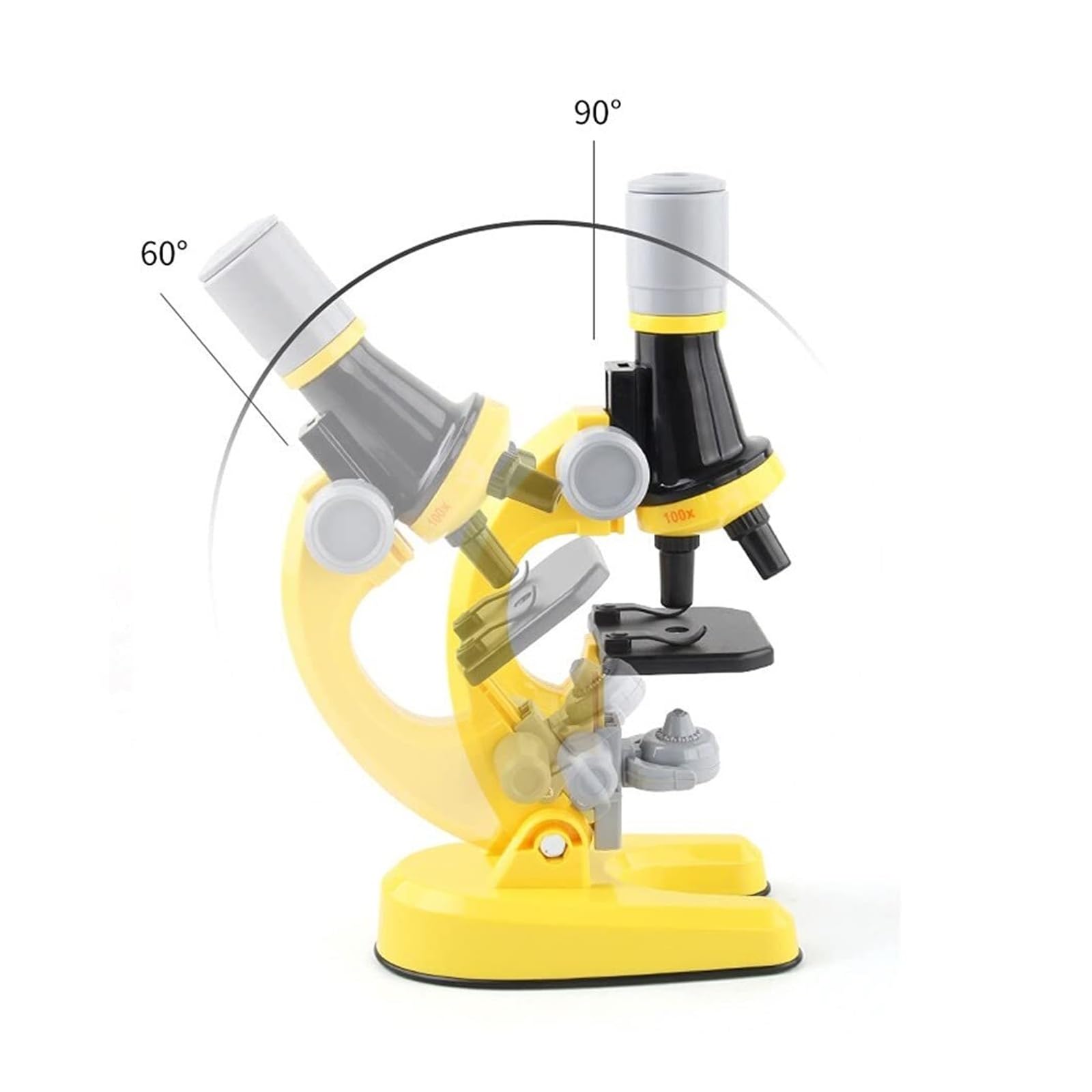 Kit microscopio per bambini vetrini per microscopio con campioni, per bambini Schhool Home Science Lab Educational Lab Microscopi portatili