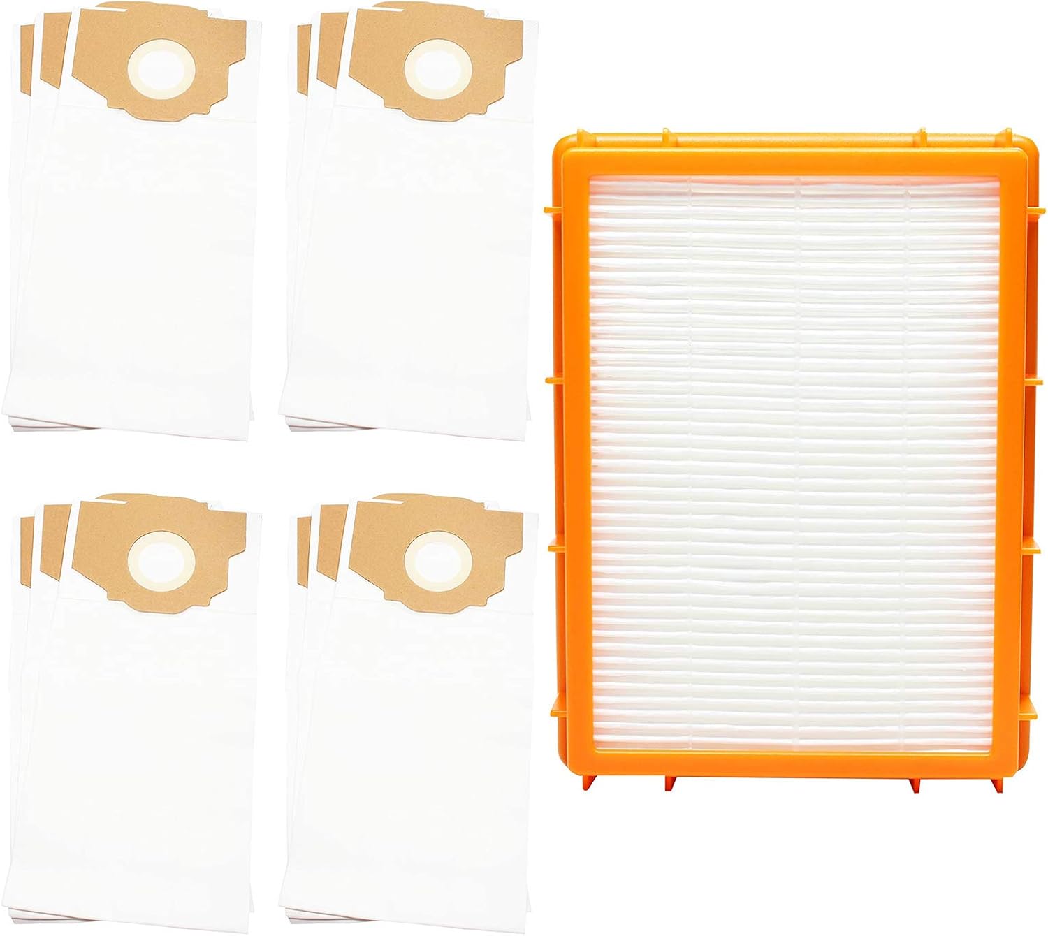 Upstart Battery 12 Replacement for Eureka Boss SmartVac 4870MZ Vacuum Bags & 1 HEPA Filter - Compatible with Eureka Style RR Vacuum Bags & HF-2 Filter