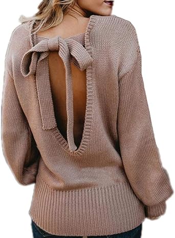 backless knit sweater